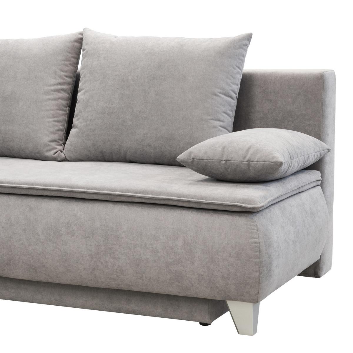 POHOVKA BOXSPRING Mona, sivá - svetlosivá, Modern, textil (208/100/106cm)