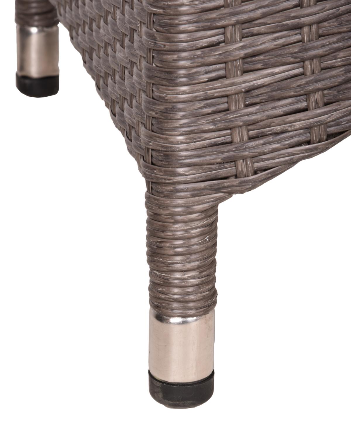 Gartenstuhl-Set Uv-Beständig Braga, Kunststoffgeflecht - Dunkelgrau/Silberfarben, Basics, Kunststoff/Textil (68/109/60cm) - Gardenson