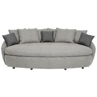 Megasofa Aruba 2 Silberfarben B: 238 cm - Silberfarben/Schwarz, Trend, Textil (238/80/140cm) - Luca Bessoni