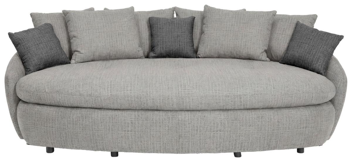 Megasofa Aruba 2 Silberfarben B: 238 cm - Silberfarben/Schwarz, Trend, Textil (238/80/140cm) - Luca Bessoni