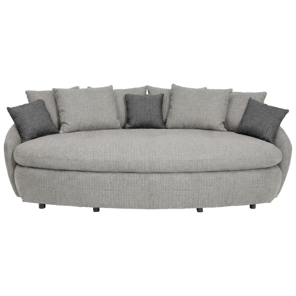 Megasofa Aruba 2 mit Kissen B: 238cm,silberfarben Chenille