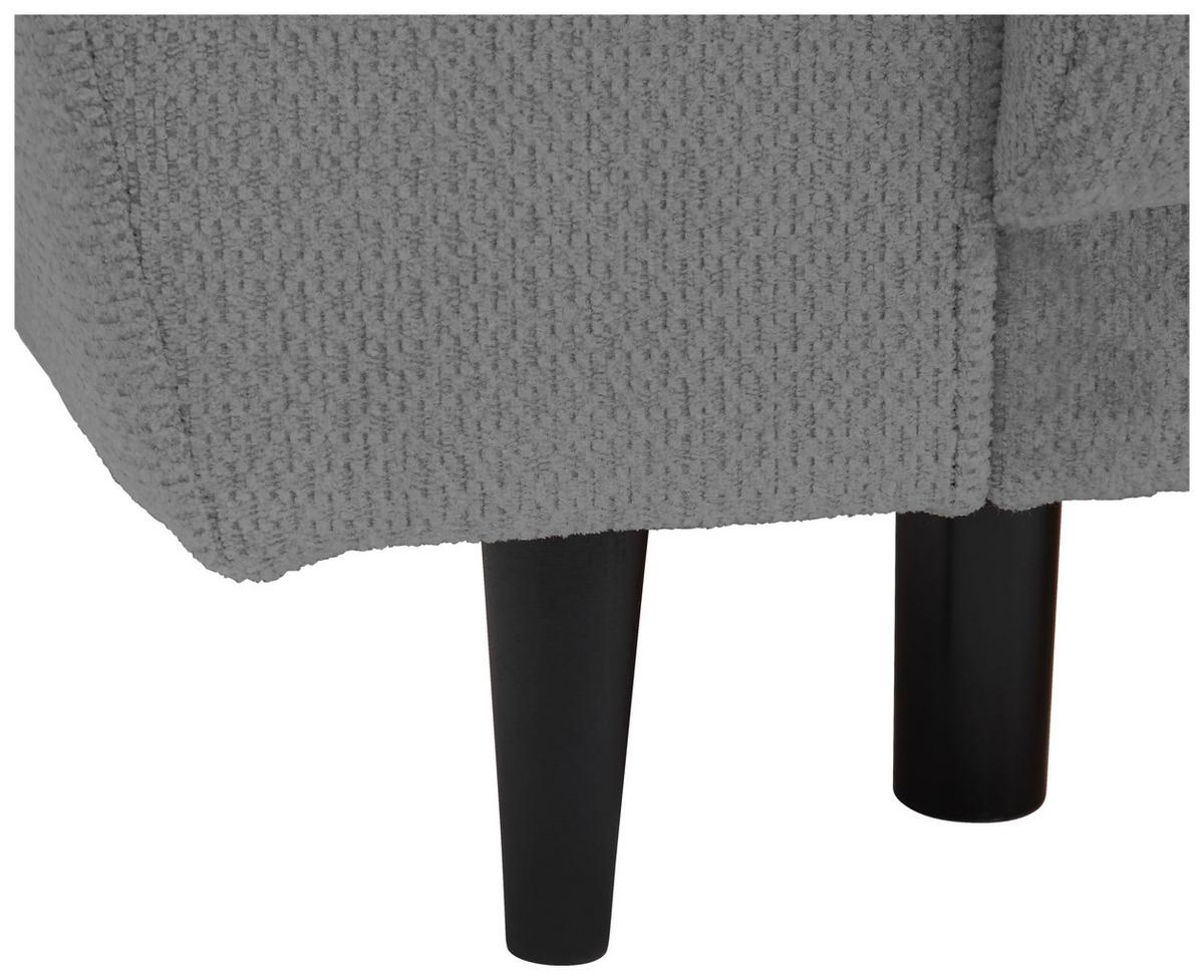 3-sitzer-sofa Mit Schlaffunktion Siena B: 245 Cm - Dunkelgrau/Schwarz, KONVENTIONELL, Textil (245/85/92cm) - Livetastic