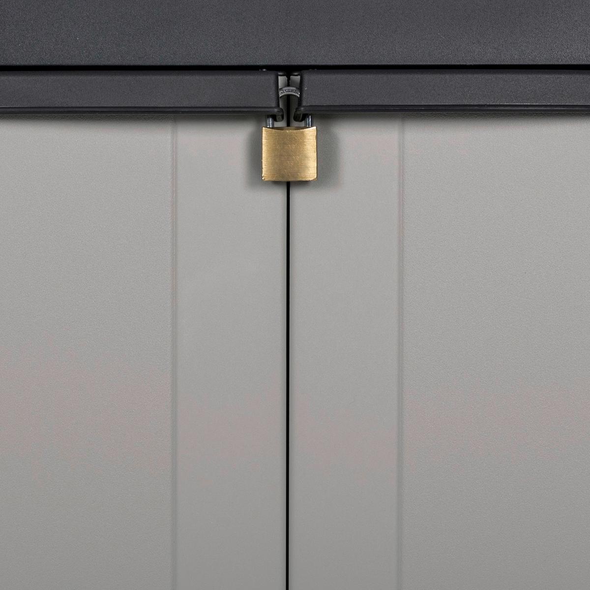 Werkzeugschrank Bio Midi Klein 65x85x37 cm versperrbar - Hellgrau/Schwarz, Basics, Kunststoff (65/85/37cm)