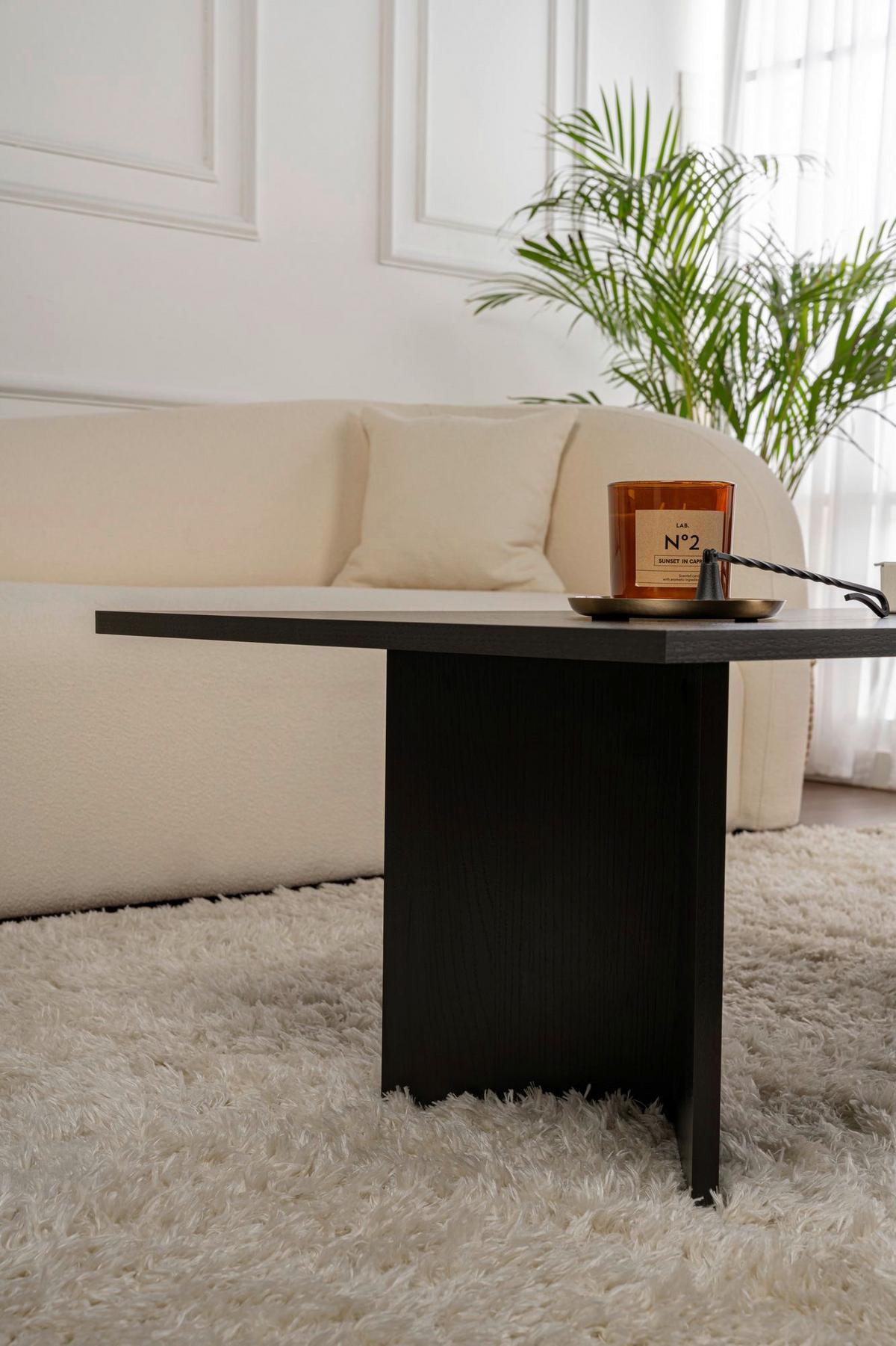 Couchtisch Sabin Schwarz B: 119cm - Schwarz, Design, Holzwerkstoff (119/40/60cm) - MID.YOU