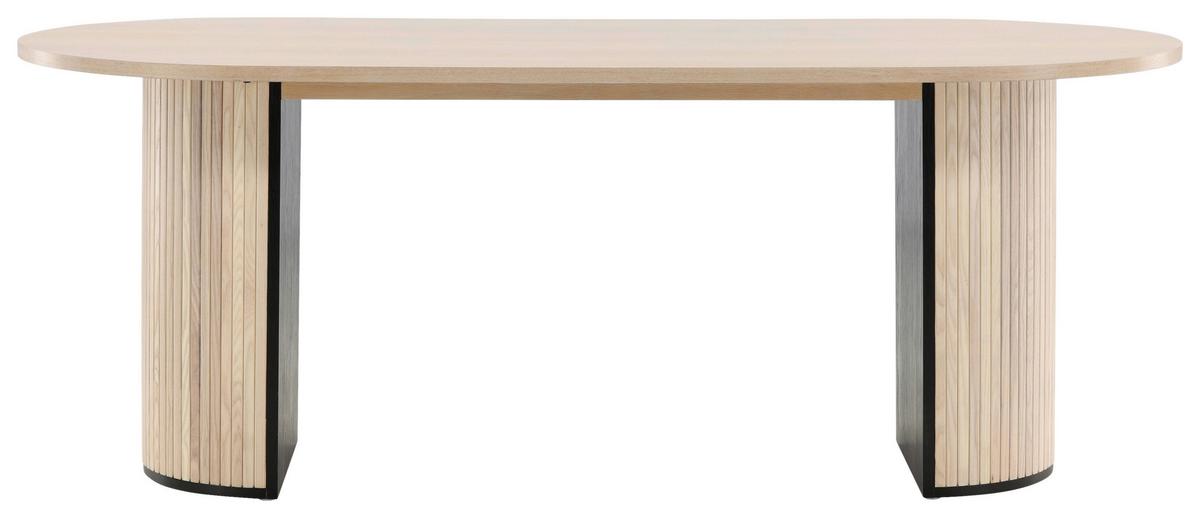 Esstisch Bianca - Eichefarben/Schwarz, Design, Holz/Holzwerkstoff (200/75/90cm) - Livetastic