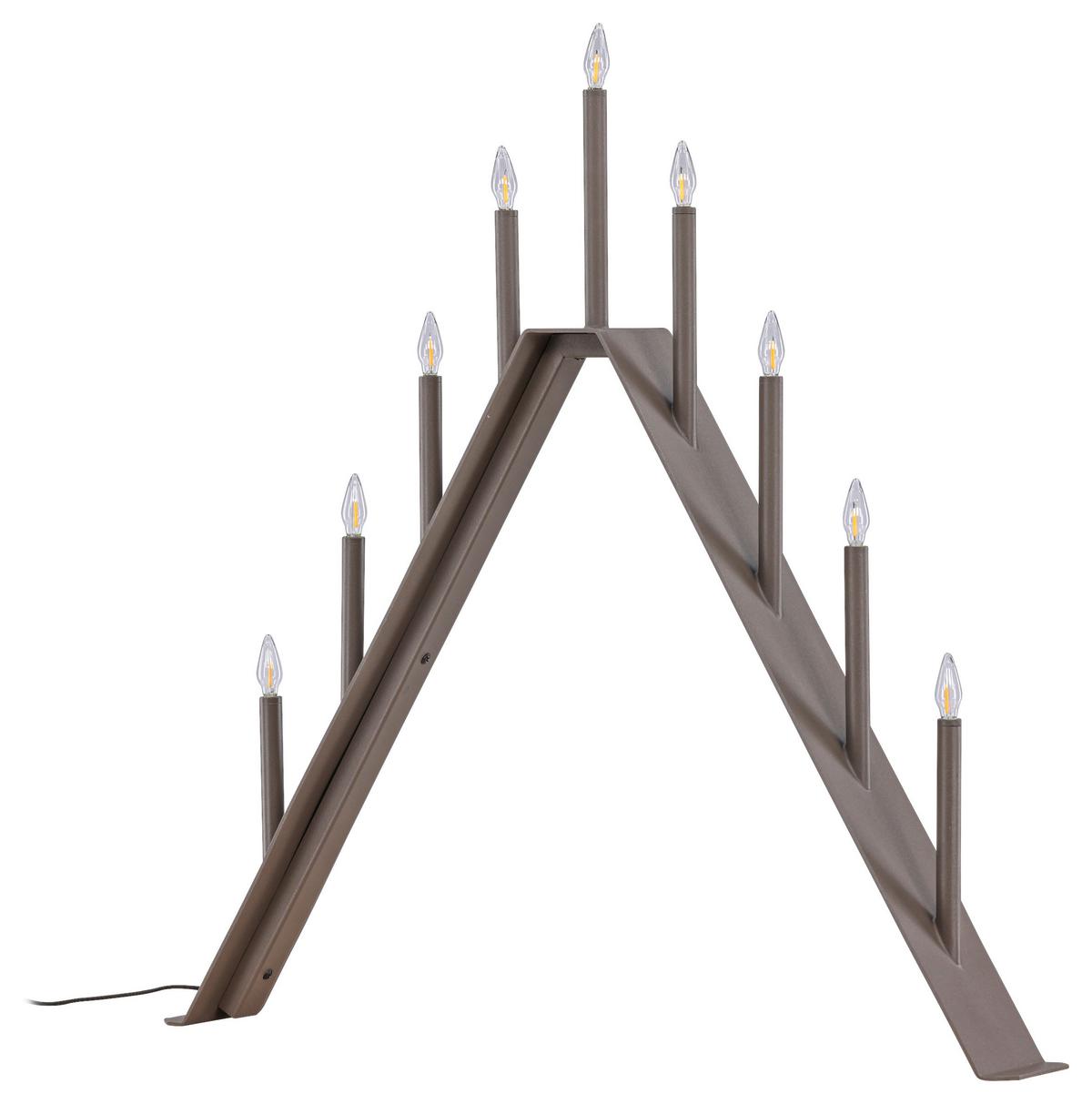 Weihnachtspyramide Are - Braun, Basics, Metall (64/64/9cm) - P & B