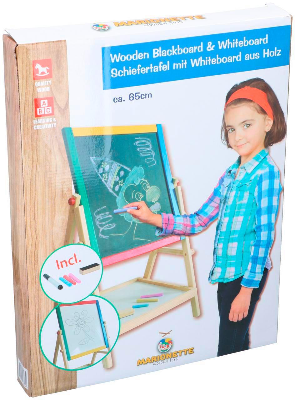 Schiefertafel Blackboard & Whiteboard - Multicolor/Naturfarben, Basics, Holzwerkstoff/Kunststoff (39/6/50cm)