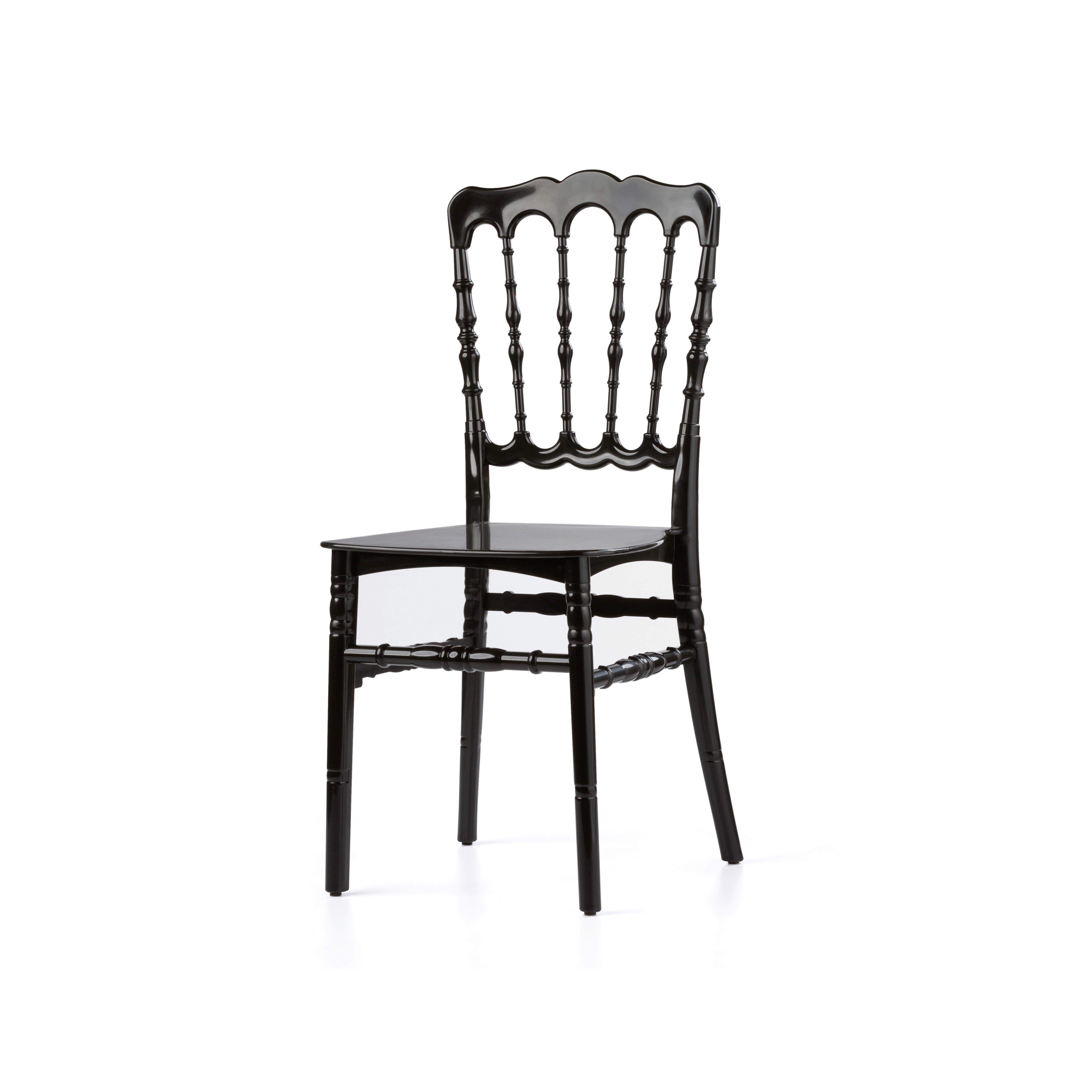 Stapelsessel 8x Stapelstuhl Napoleon - Schwarz, LIFESTYLE, Kunststoff (41/89,5/43cm)