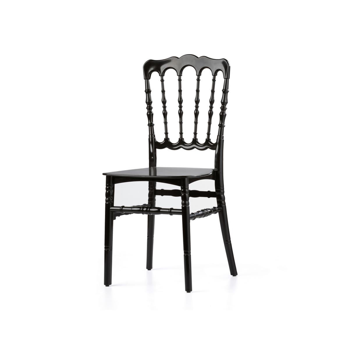 Stapelsessel 8x Stapelstuhl Napoleon - Schwarz, LIFESTYLE, Kunststoff (41/89,5/43cm)