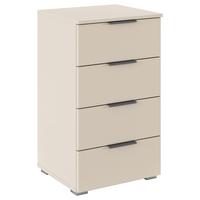 Nachtkästchen Alabama Champagner B: 47 cm - Champagner/Alufarben, MODERN, Holzwerkstoff (47/81/42cm) - Rauch Möbel