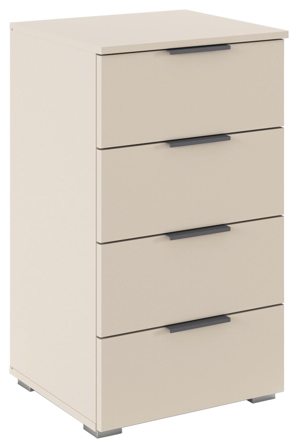 Nachtkästchen Alabama Champagner B: 47 cm - Champagner/Alufarben, MODERN, Holzwerkstoff (47/81/42cm) - Rauch Möbel