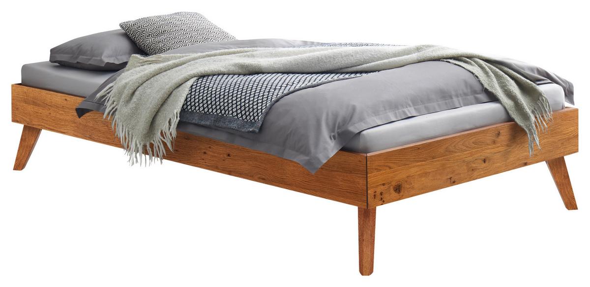 Bett Calvari Wildeiche 90x200 Cm - Wildeiche, KONVENTIONELL, Holz (90/200cm) - Hasena