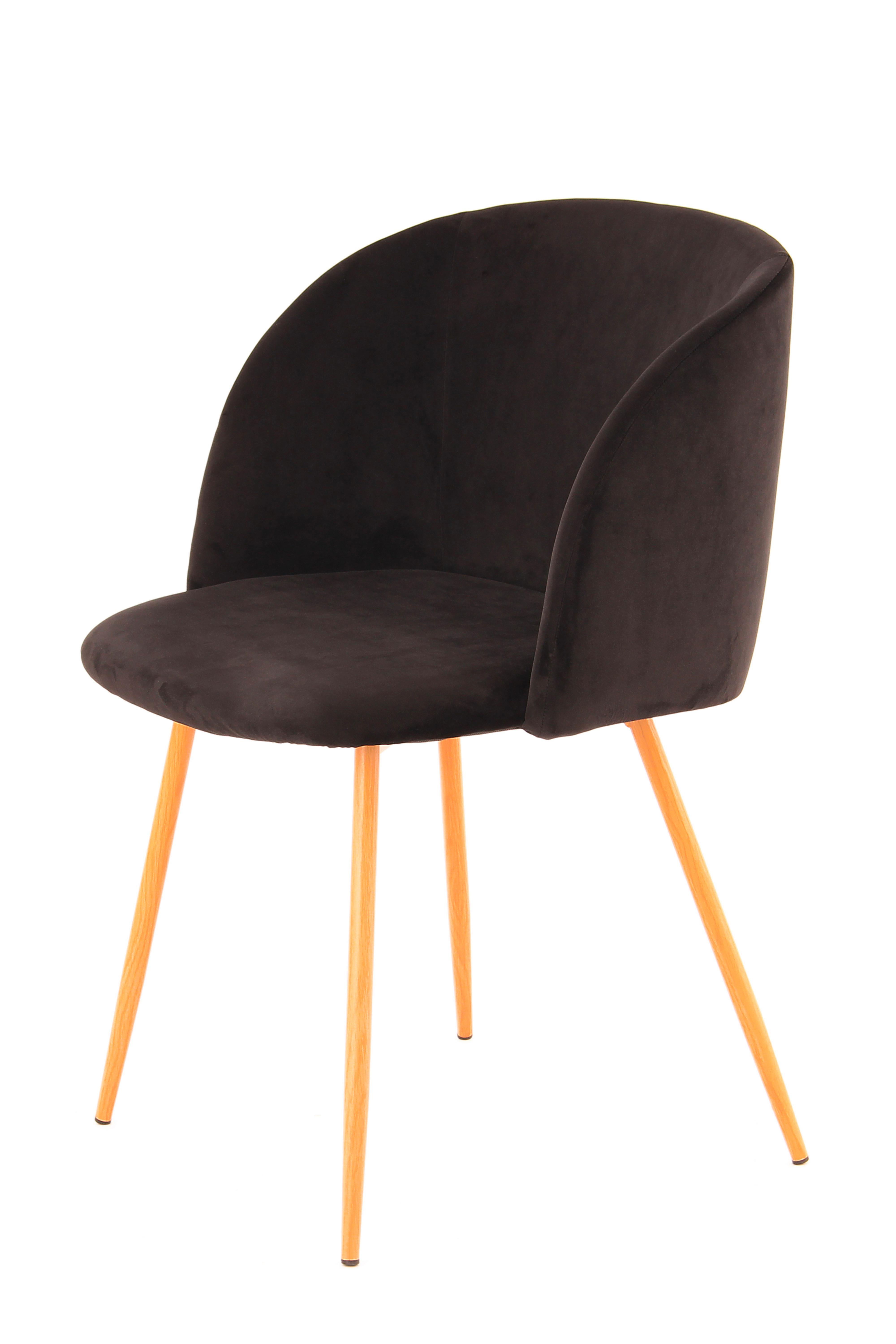 Sada stoličiek 2 kusy - čierna, Design, kov/plast (54/84/56cm)
