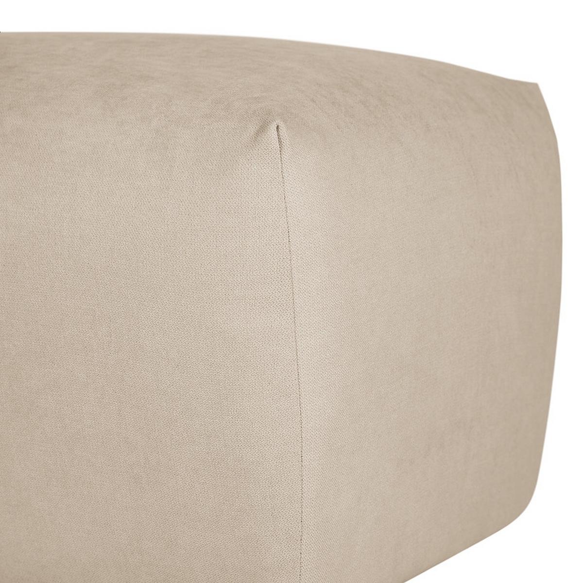 Hocker Bolt, Taupe B: 102 cm - Taupe/Schwarz, MODERN, Textil (102/41/52cm) - Trendmanufaktur