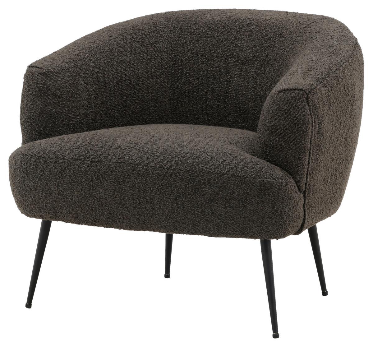 Sessel Derry - Schwarz, Design, Textil/Metall (70/68,5/79cm) - Livetastic