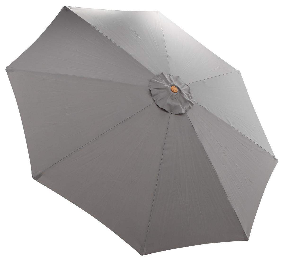Sonnenschirm Ixos DM: 300cm H: 244cm Grau - Grau, KONVENTIONELL, Holz/Textil (300/244cm) - Gardenson