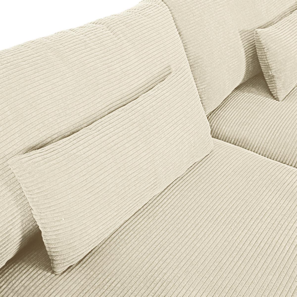 Bigsofa Manolis Beige B: 260 Cm - Schwarz/Naturfarben, KONVENTIONELL, Textil (260/66/115cm) - MID.YOU