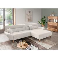 Ecksofa Drago, Weiß S: 290x166 cm - Wildeiche/Weiß, KONVENTIONELL, Textil (290/166cm) - MID.YOU