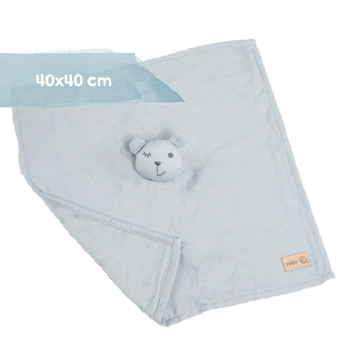 Geschenkset hellblau Kuscheln & Spielen - Hellblau, MODERN, Textil - Roba
