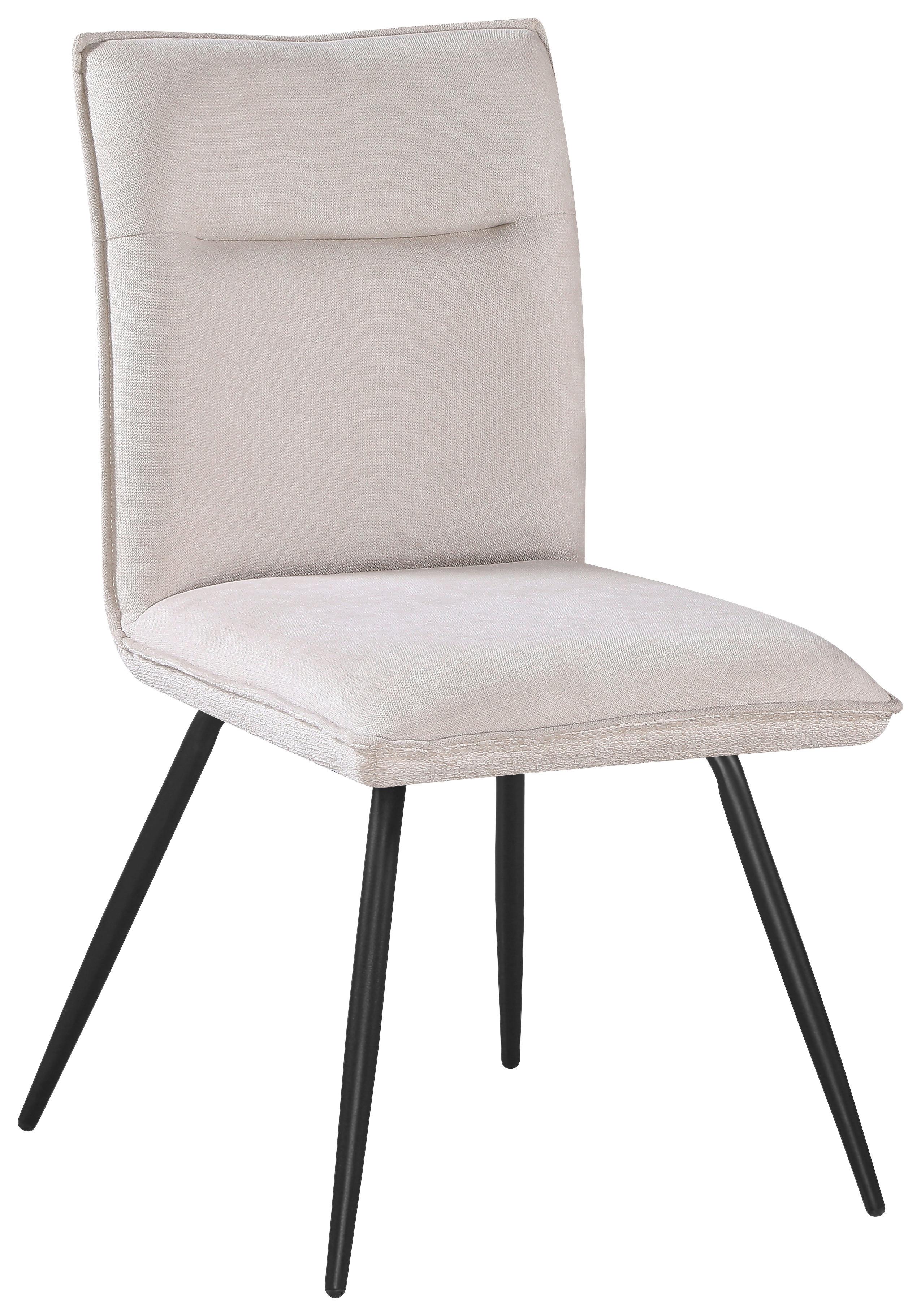 ŽIDLE NOVA - černá/béžová, Moderní, kov/textil (47/88/63cm) - Premium Living