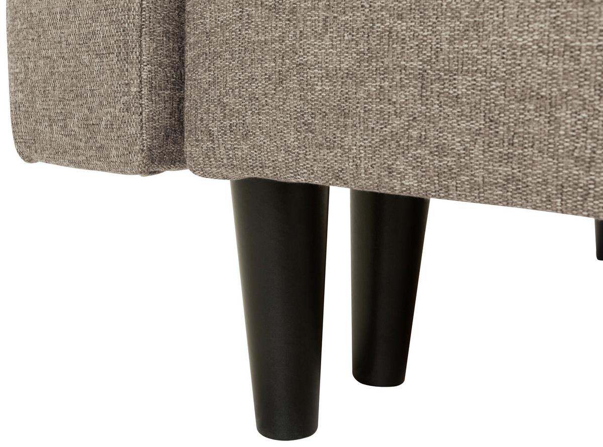 Eckschlafsofa Noret Beige S: 223/157 cm - Beige/Schwarz, KONVENTIONELL, Textil (223/157cm) - MID.YOU