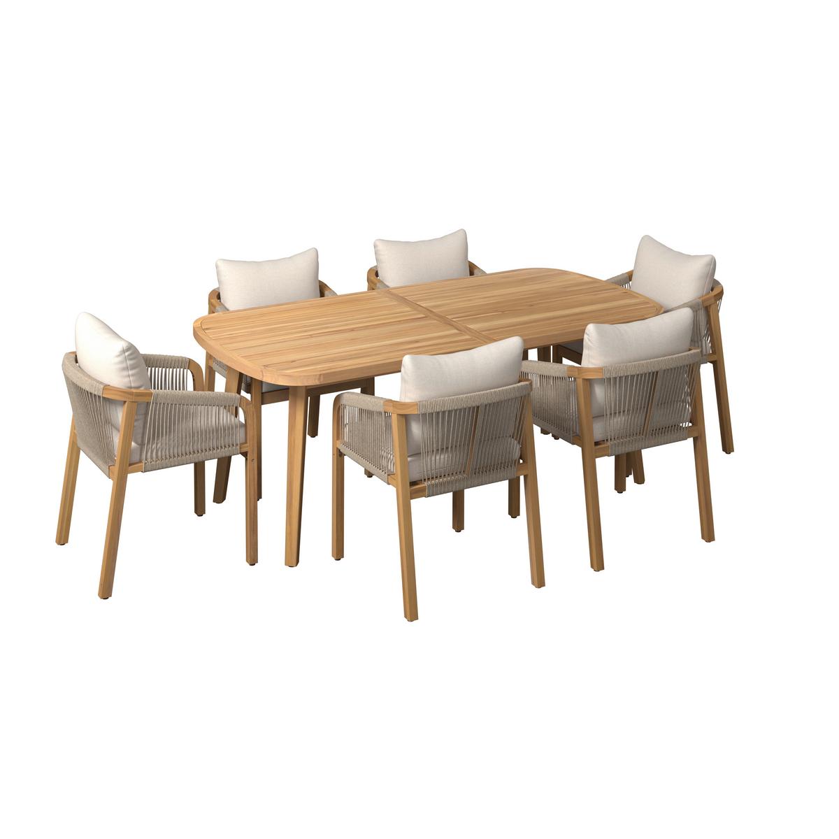 ZAHRADNÍ SESTAVA SIMBA - barvy akácie, Natur, dřevo (100/200/77cm) - Mömax