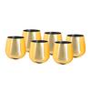 Wasserglas 6er-Set Je ca. 500 ml - Goldfarben, Trend, Metall (9,9cm) - Echtwerk