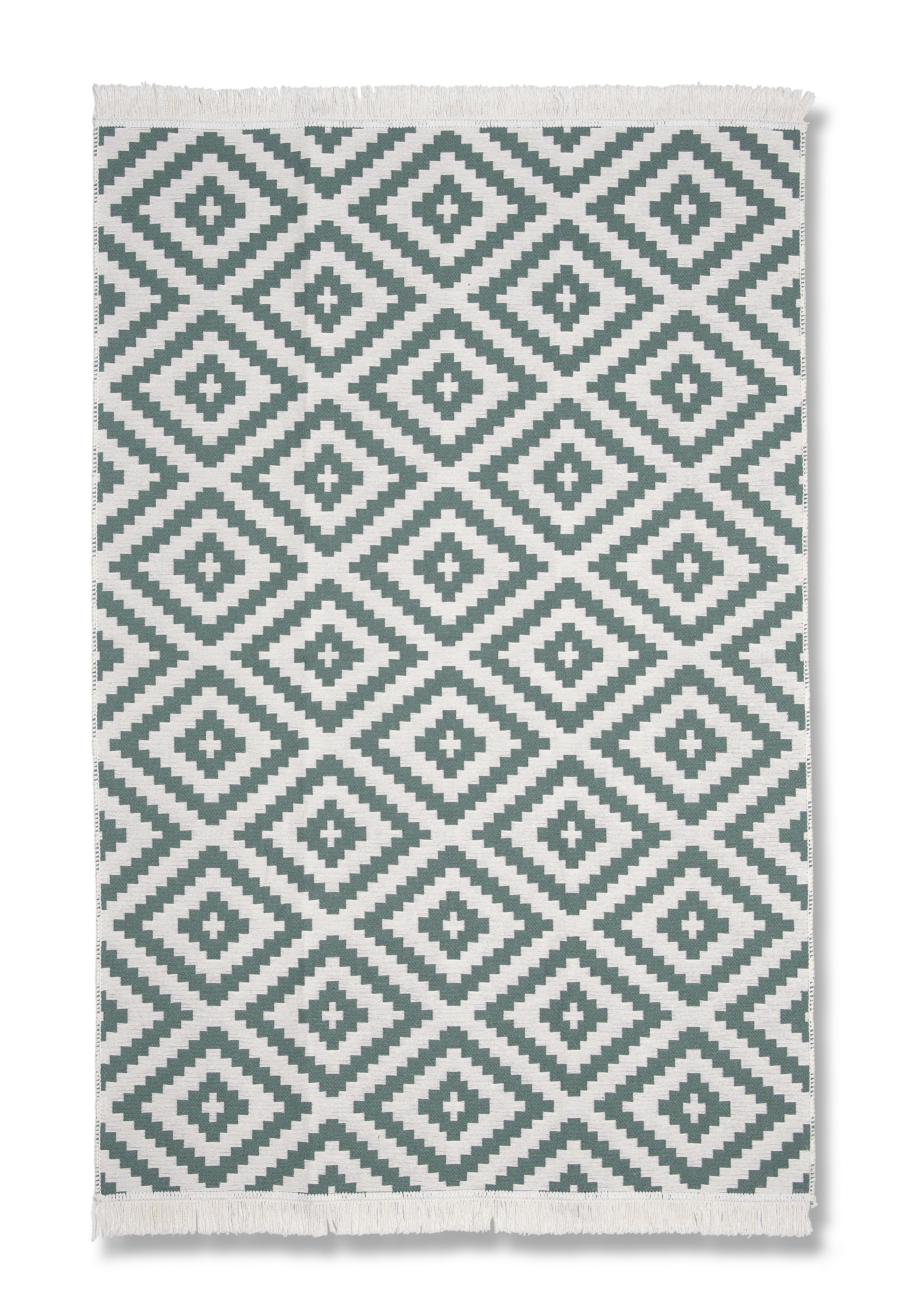 RUČNĚ TKANÝ KOBEREC Inaya 1, 80/150cm - bílá/zelená, Moderní, textil (80/150cm) - Mömax