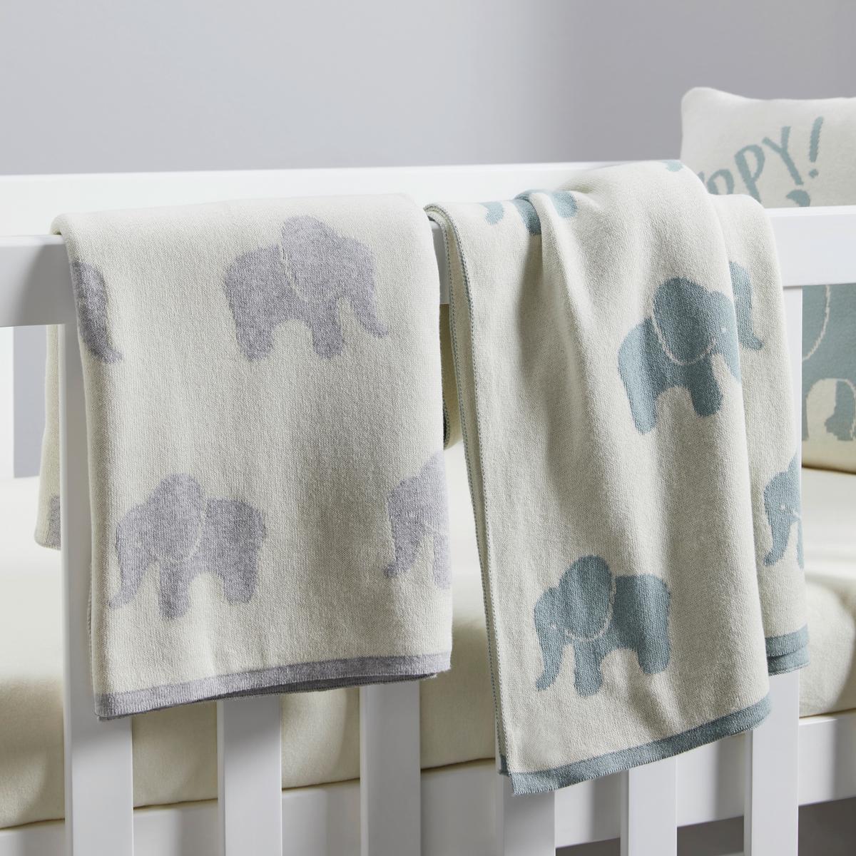 Dětská přikrývka ELLY modrá/bílá - bílá/modrá, Moderní, textil (80/100cm) - Bessagi Kids