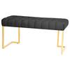 Hockerbank Rarity Schwarz, B: 47 Cm - Goldfarben/Schwarz, Design, Kunststoff/Metall (47/48/100cm) - Kayoom