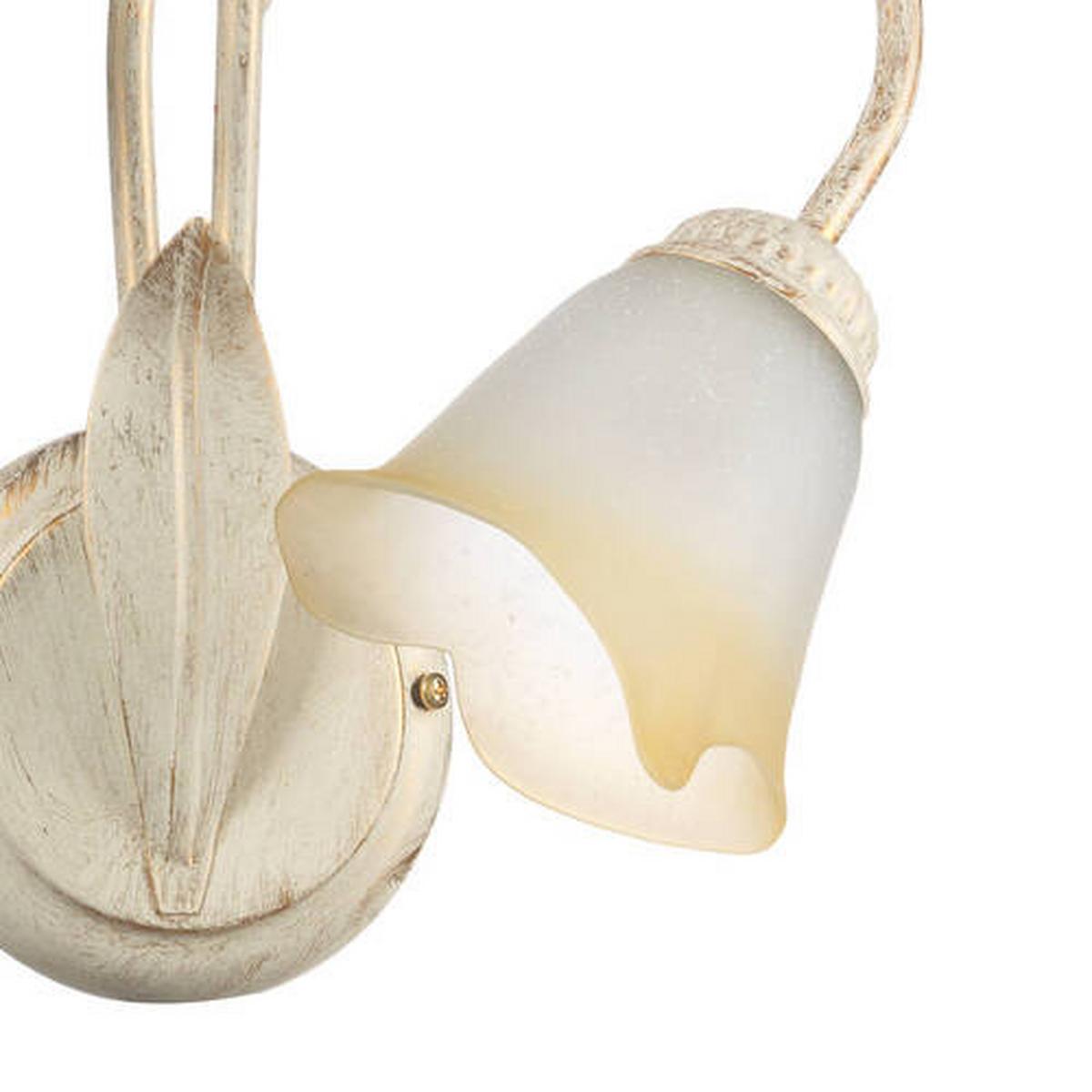 Wandleuchte 4722/Ap2 - Hellbraun/Weiß, KONVENTIONELL, Glas/Metall (40/20/58cm)