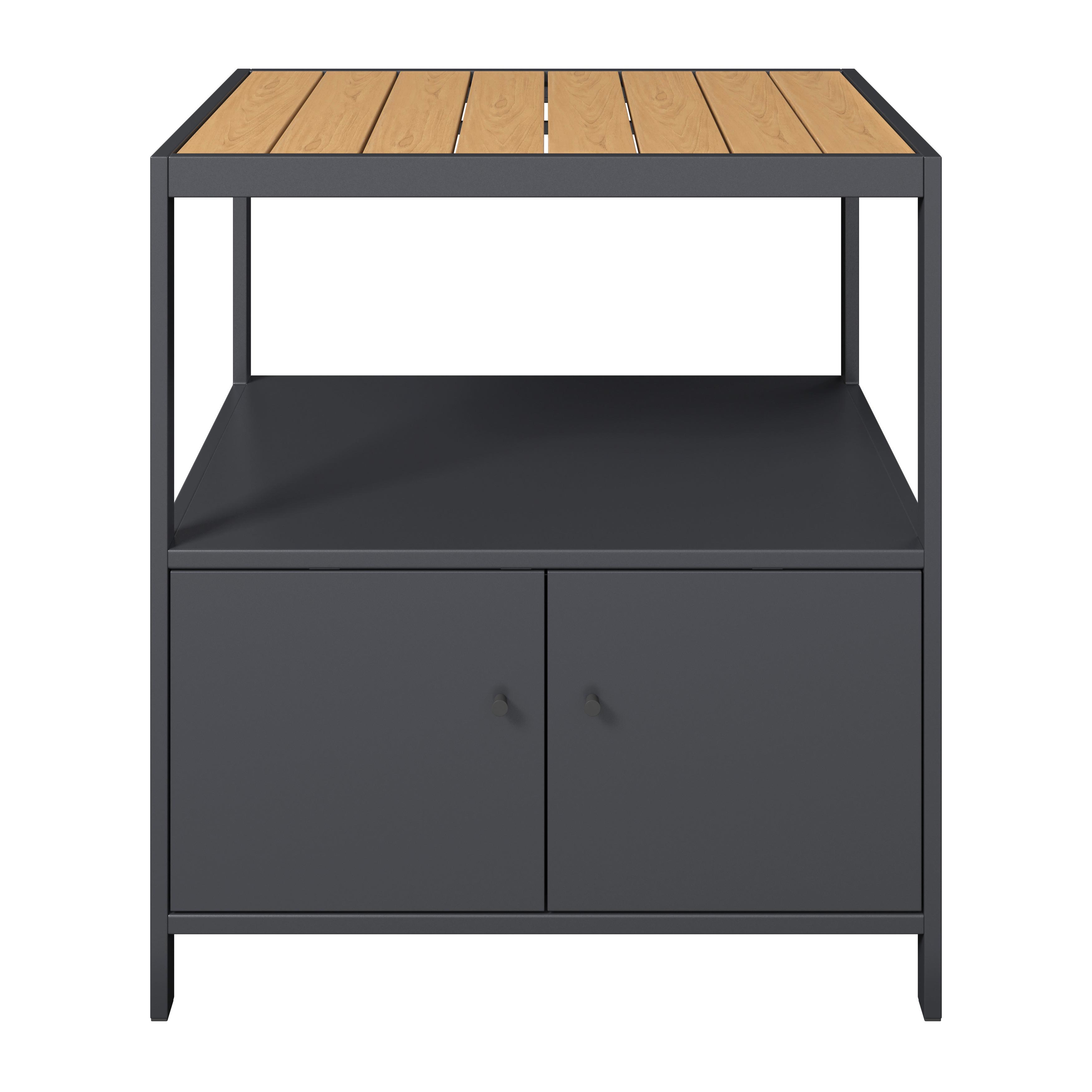 Outdoorküche Santiago IIi - Anthrazit/Naturfarben, Basics, Kunststoff/Metall (83/90/60cm) - Beldano