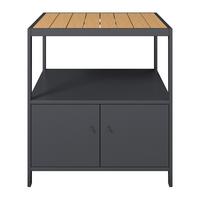 Outdoorküche Santiago IIi - Anthrazit/Naturfarben, Basics, Kunststoff/Metall (83/90/60cm) - Beldano