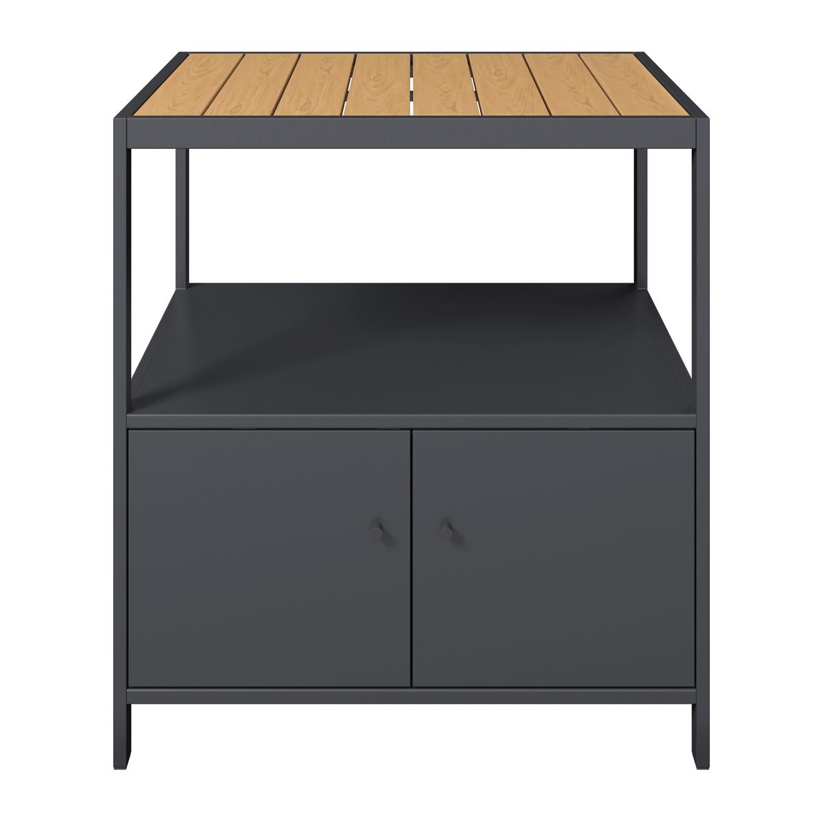 Outdoorküche Santiago IIi - Anthrazit/Naturfarben, Basics, Kunststoff/Metall (83/90/60cm) - Beldano