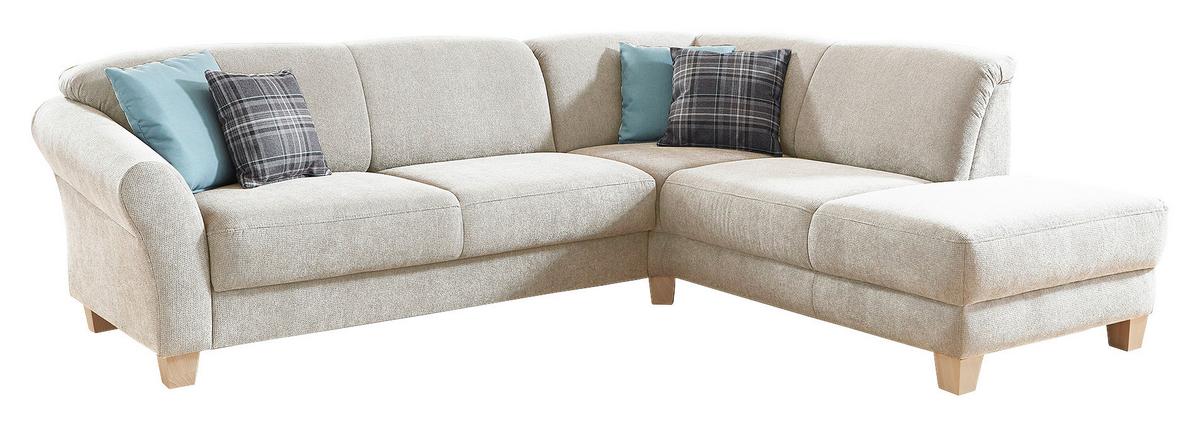 Ecksofa Gotland creme mit Bettkasten 257x212 cm - Creme/Naturfarben, KONVENTIONELL, Textil (257/212cm) - Sit & More
