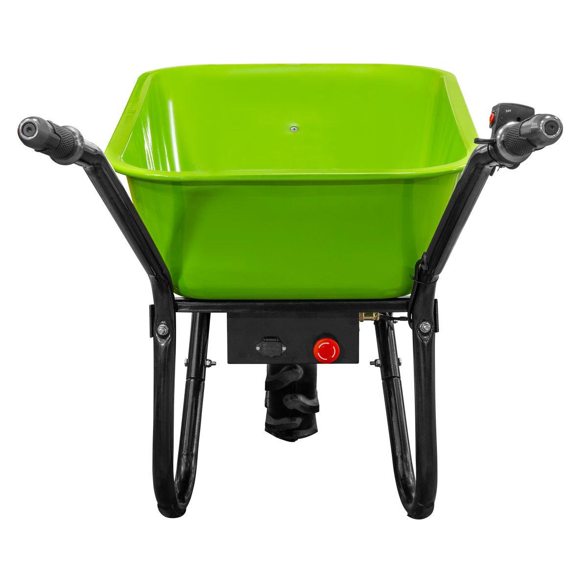 Gartenkarren elektrisch mit Bedienelement am rechten Handgriff