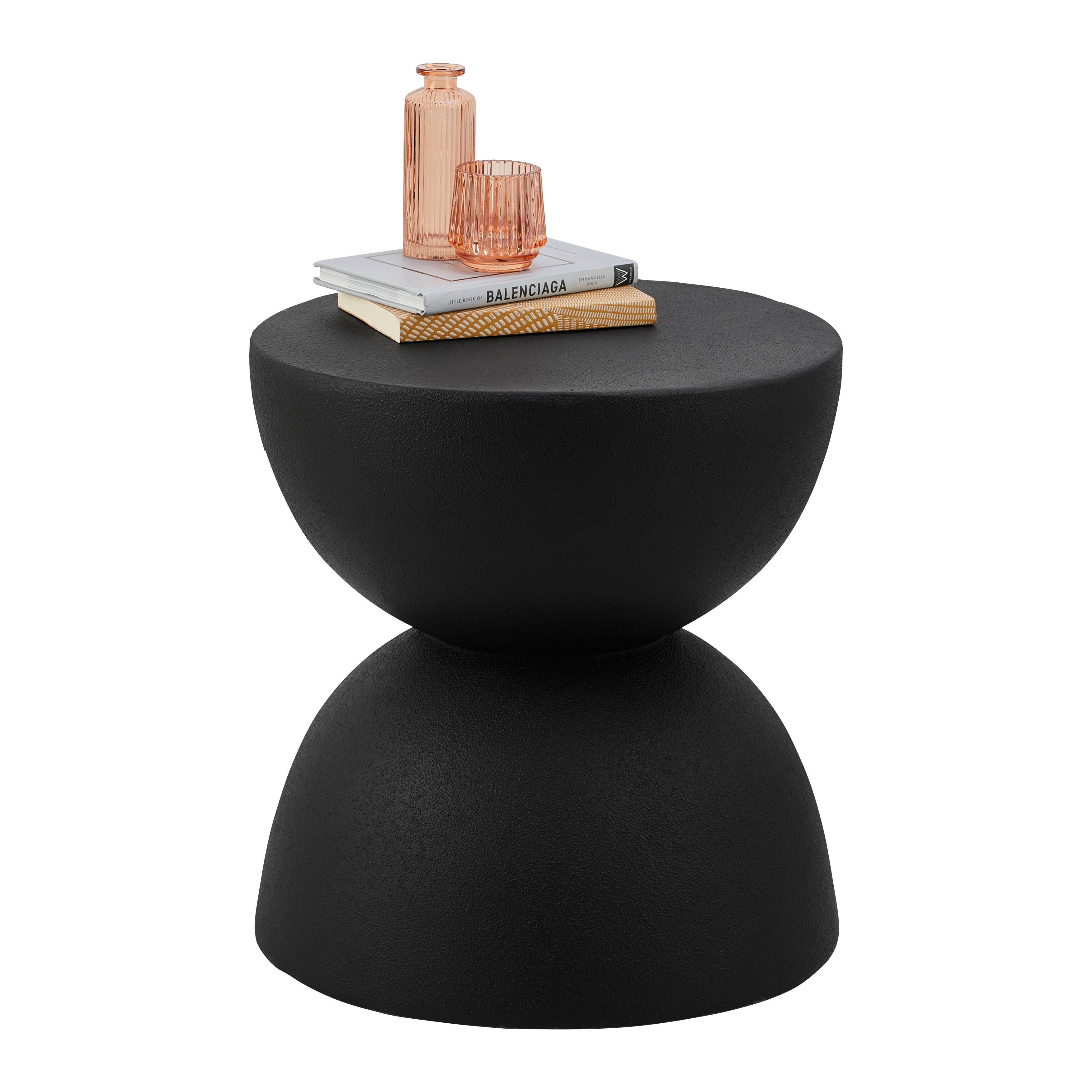 ODKLÁDACÍ STOLEK TONDO -TREND- - černá, Lifestyle, kámen (40/40/40cm) - Premium Living