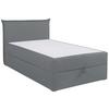 Boxspringbett Jolly 2 120x200 Silberfarben - Silberfarben/Schwarz, MODERN, Holzwerkstoff/Textil (120/200cm)