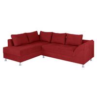 Ecksofa Bern Beere S: 200x267 cm - Chromfarben/Beere, Design, Holzwerkstoff/Textil (200/267cm) - P & B