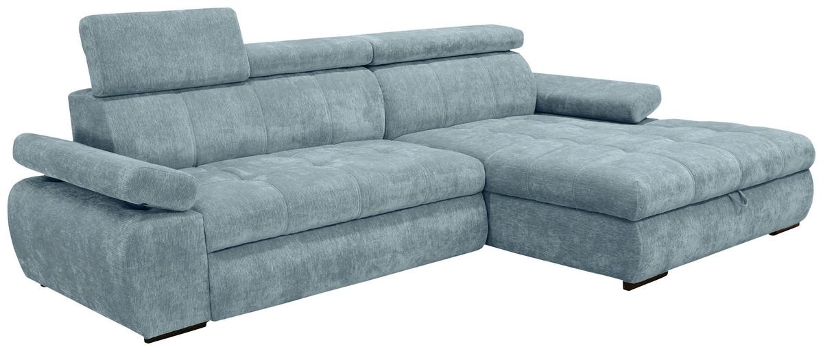 Rohová sedačka VEGAS, pravá, mátově zelená žinylka - černá/mátově zelená, Design, dřevo/textil (294/173cm)