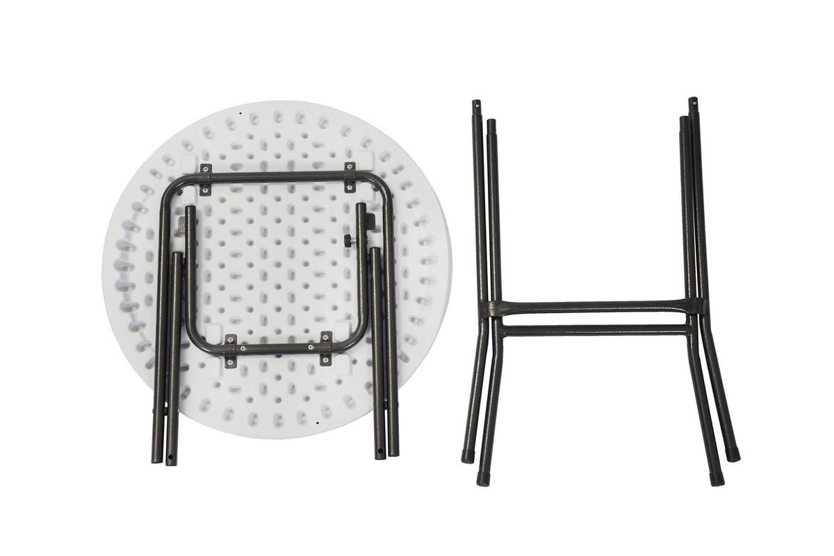 Stehtisch Mufaro - Schwarz/Weiß, Basics, Kunststoff/Metall (60/60/107cm) - Gardenson