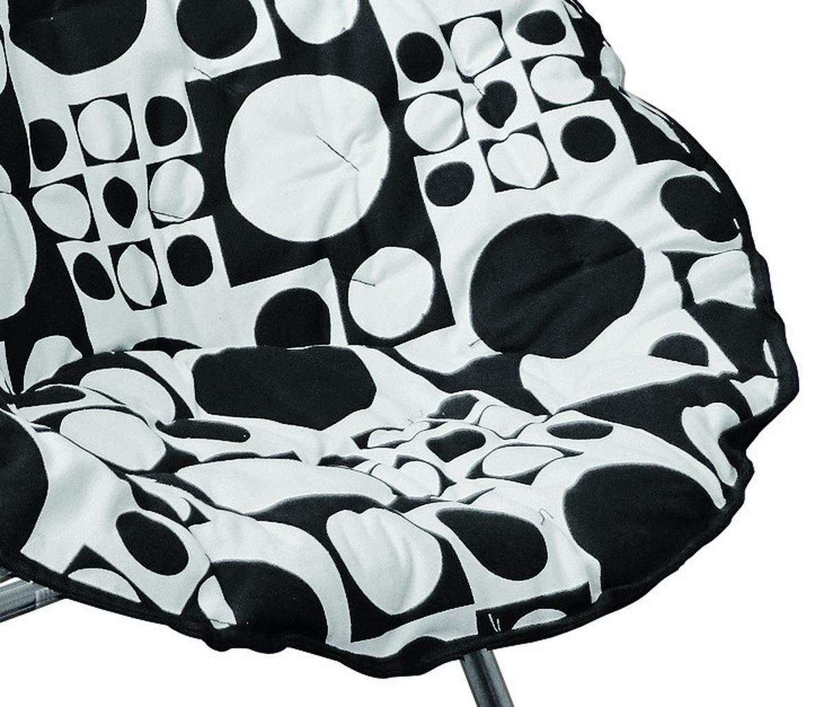 SKLÁDACÍ KŘESLO PAPA SAM - bílá/černá, Moderní, kov/textil (86/80/65cm)
