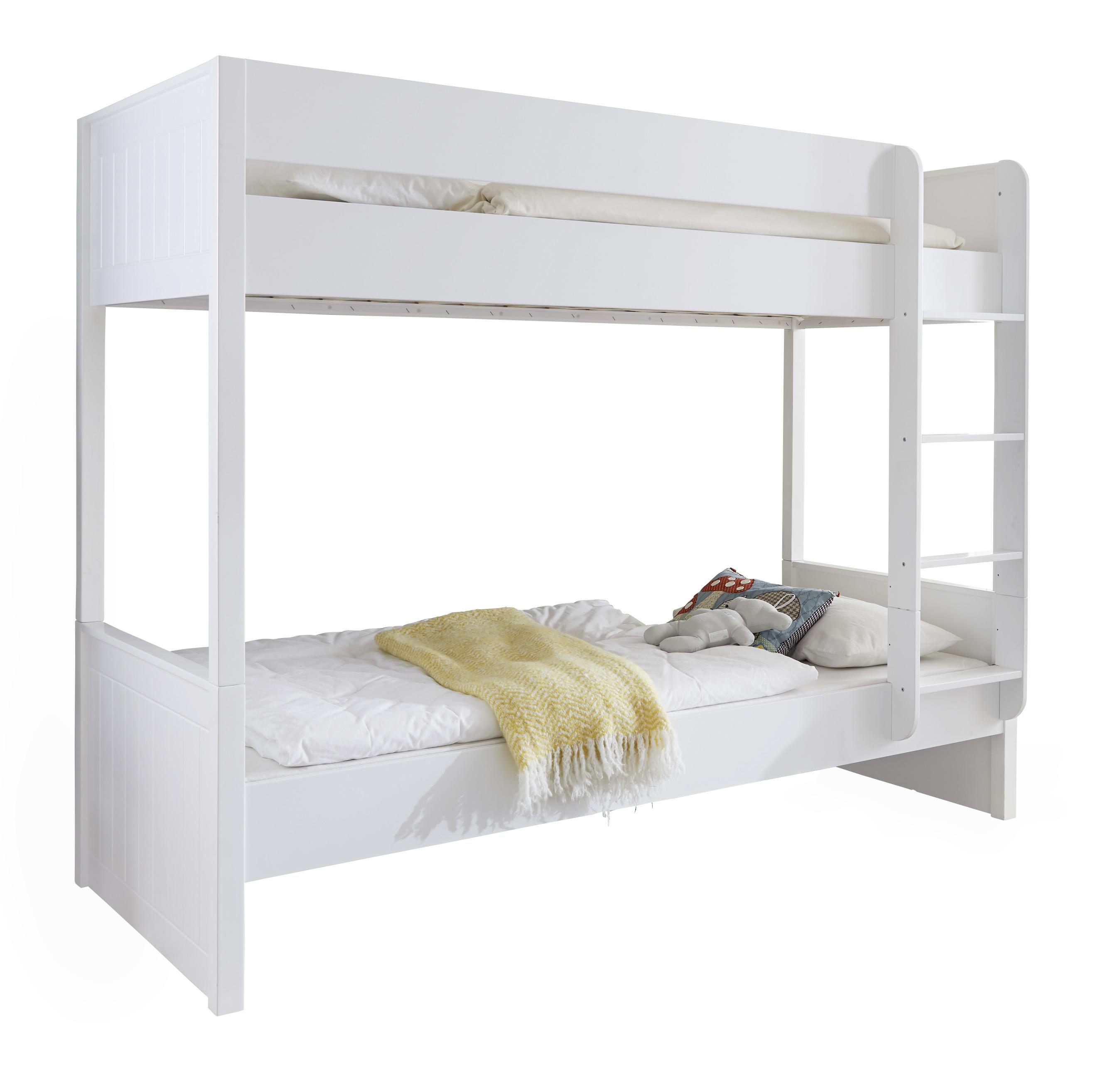 Etagenbett Luka 2x 90x200 Cm Weiß - Weiß, KONVENTIONELL, Holzwerkstoff (210/174/101cm)