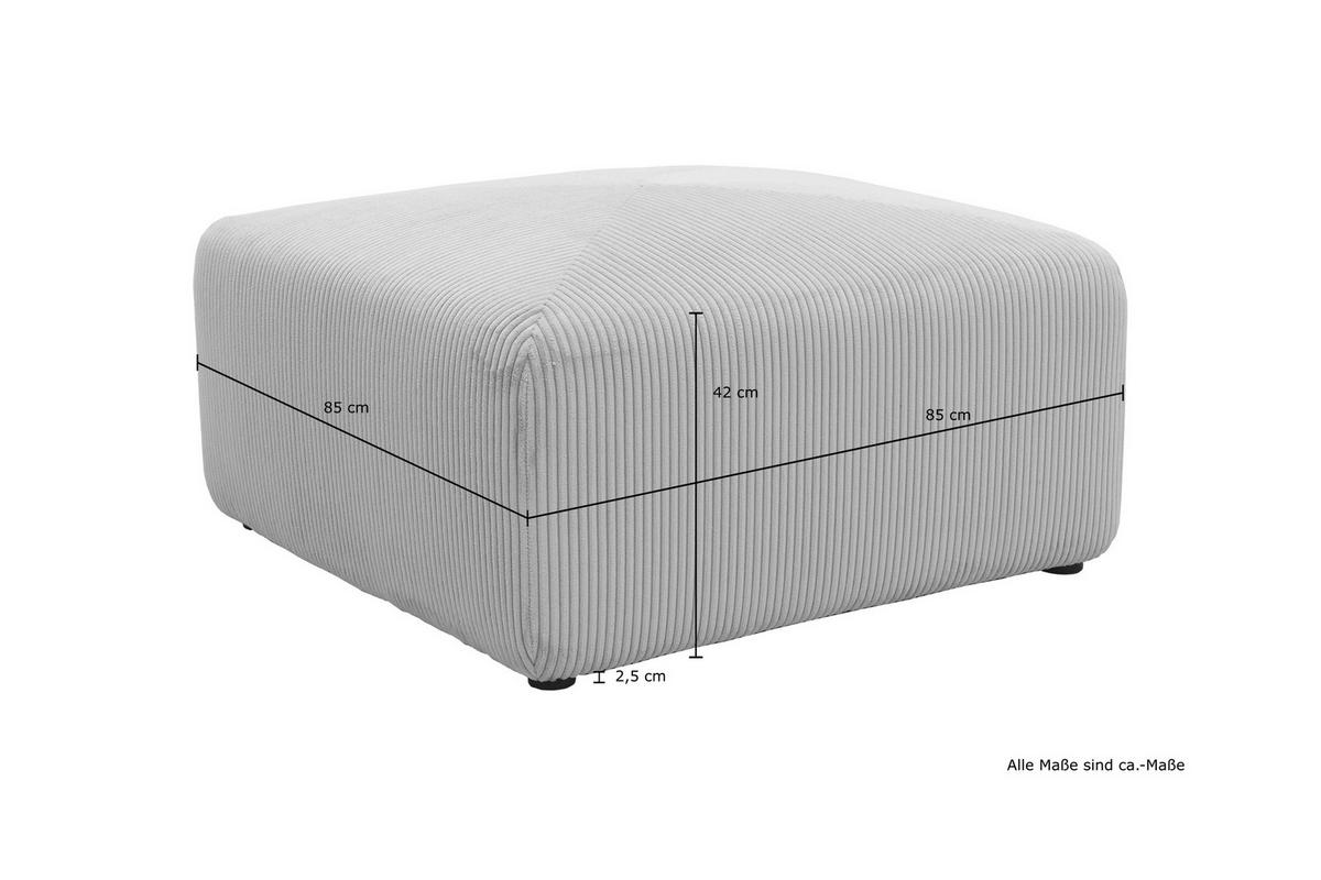 Hocker Creme B: 85 Cm - Creme/Schwarz, Design, Textil (85/42/85cm) - MID.YOU