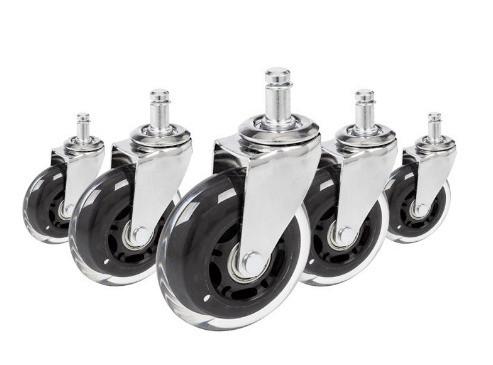 Drehstuhlrolle Rolo Skate - Transparent/Silberfarben, Basics, Kunststoff/Metall (3,6/9,2/7,6cm) - MID.YOU