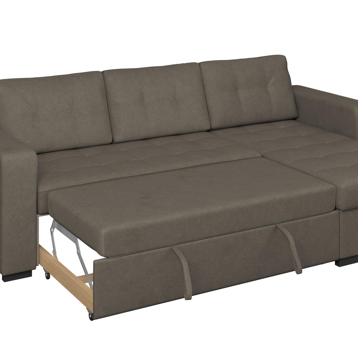 Ecksofa Turin Anthrazit, 239x160cm - Anthrazit, Trend, Holz/Textil (239/160cm)
