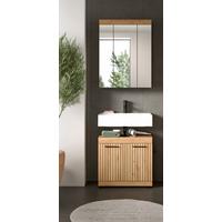 Badezimmer Scout Eiche Artisan Dekor B: 60cm - Schwarz/Eiche Artisan, Trend, Glas/Holzwerkstoff (60cm) - MID.YOU