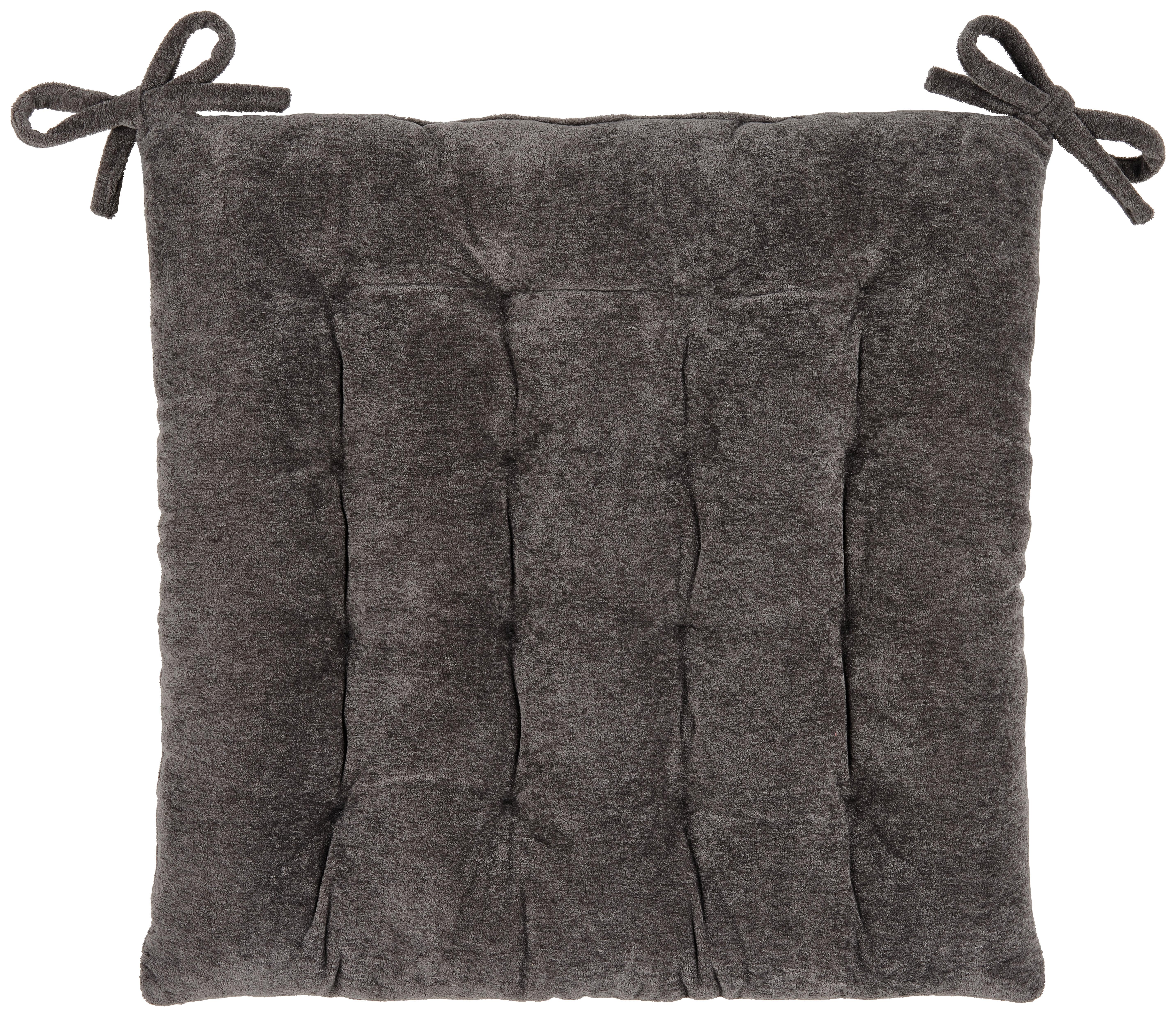 Sitzkissen Anika - Anthrazit, ROMANTIK / LANDHAUS, Textil (40/40/4cm) - James Wood