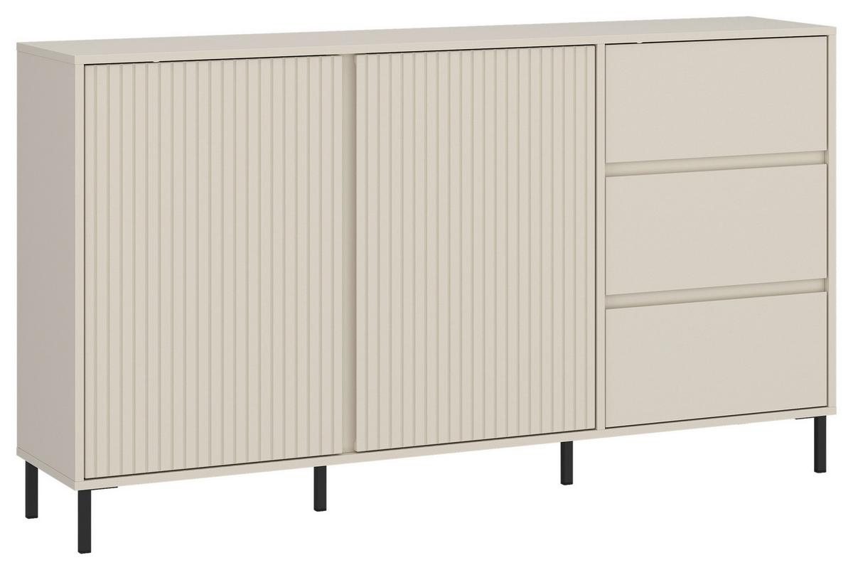 Kommode Avenale Kaschmir B: 157,8 Cm - Kaschmir/Schwarz, Trend, Holzwerkstoff (157,8/91,6/40cm)