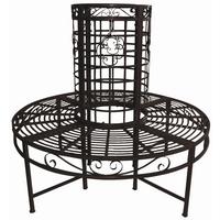 Baumbank Larissa - Schwarz, Basics, Metall (121/112/121cm) - Gardenson